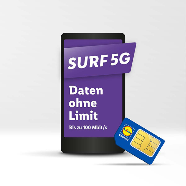 SIM-Karte mit Tarif SURF Connect Lidl 5G 